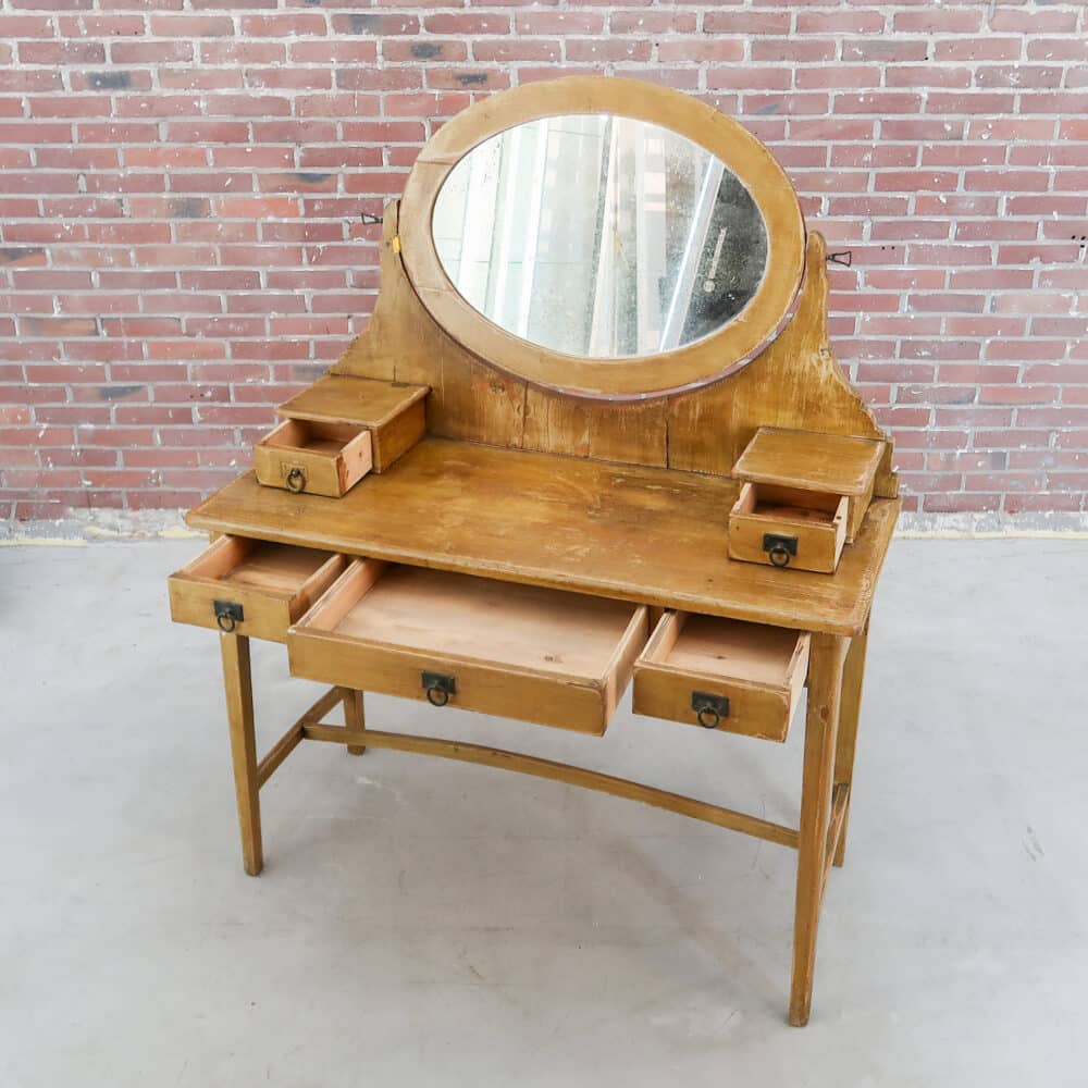 Brocante houten kaptafel - Afbeelding 2