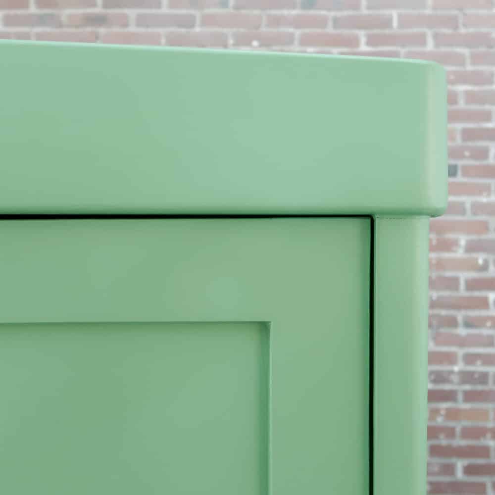 Brocante groene linnenkast - Afbeelding 4