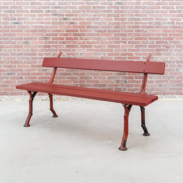 Rode brocante tuinbank