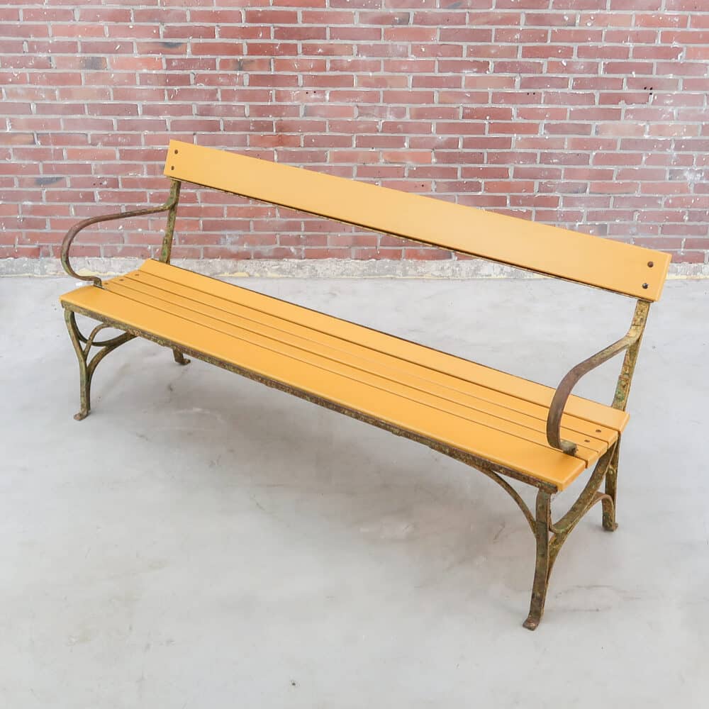 Gele brocante parkbank – Bild 2