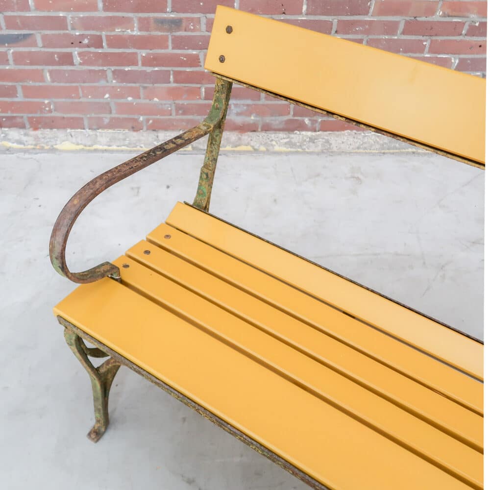 Gele brocante parkbank – Bild 3