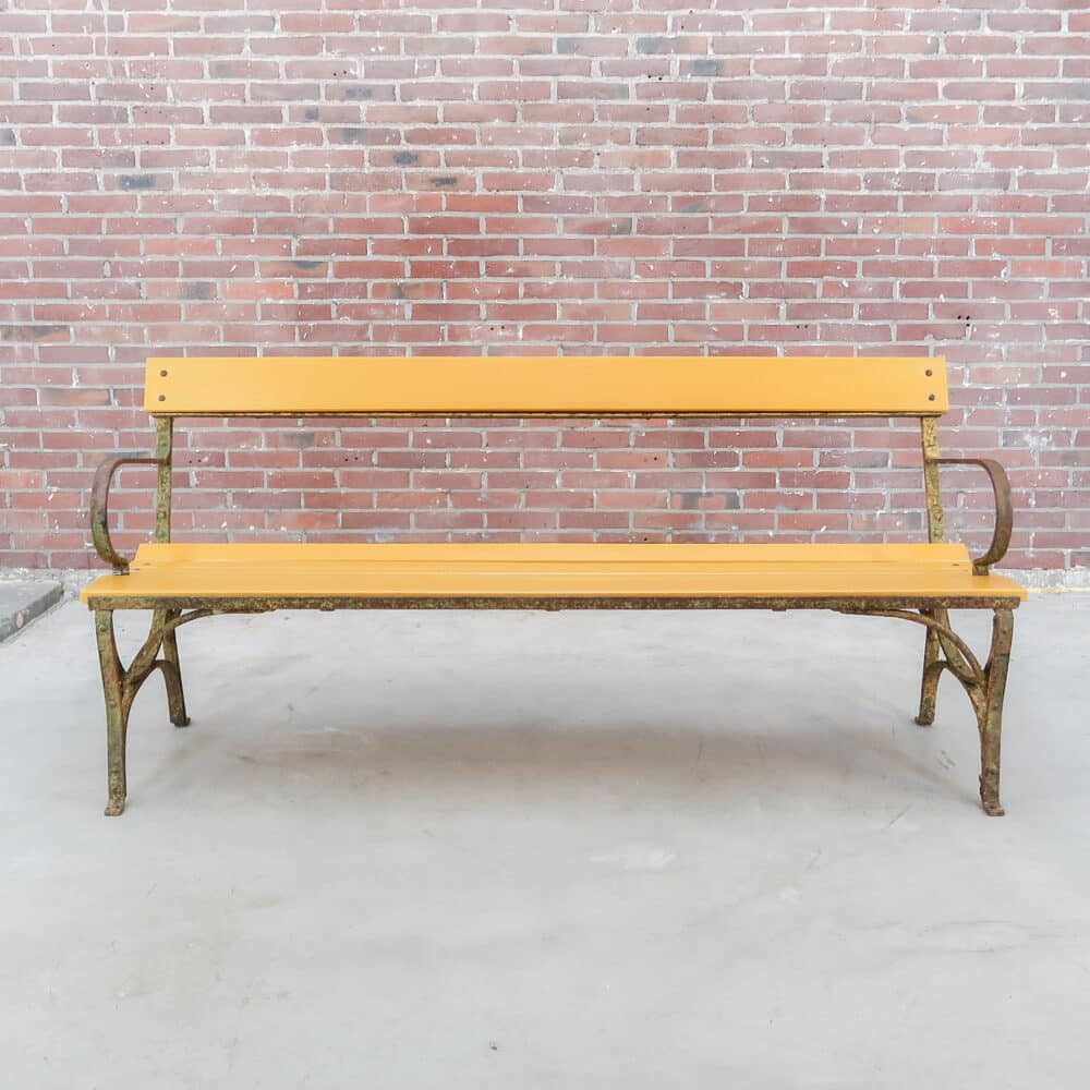 Gele brocante parkbank – Bild 9