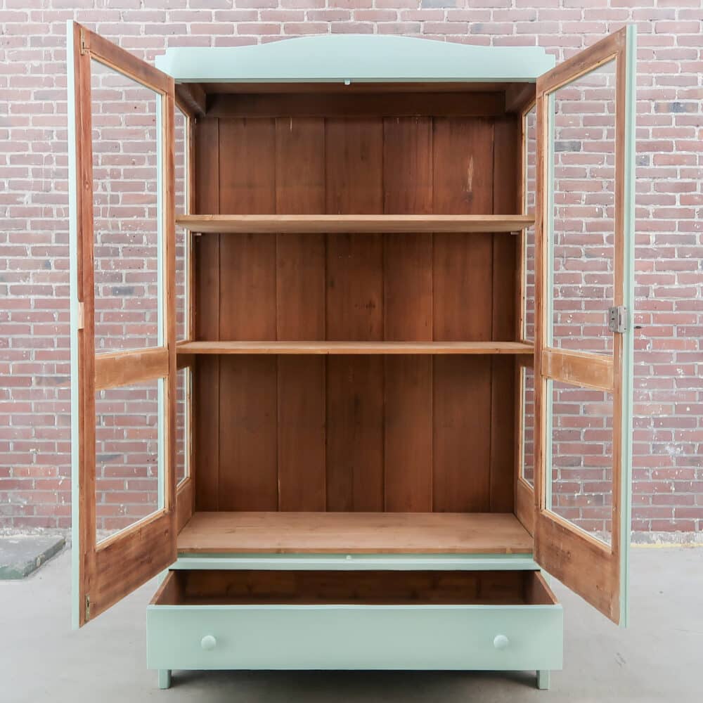 Brocante vitrinekast - Afbeelding 3
