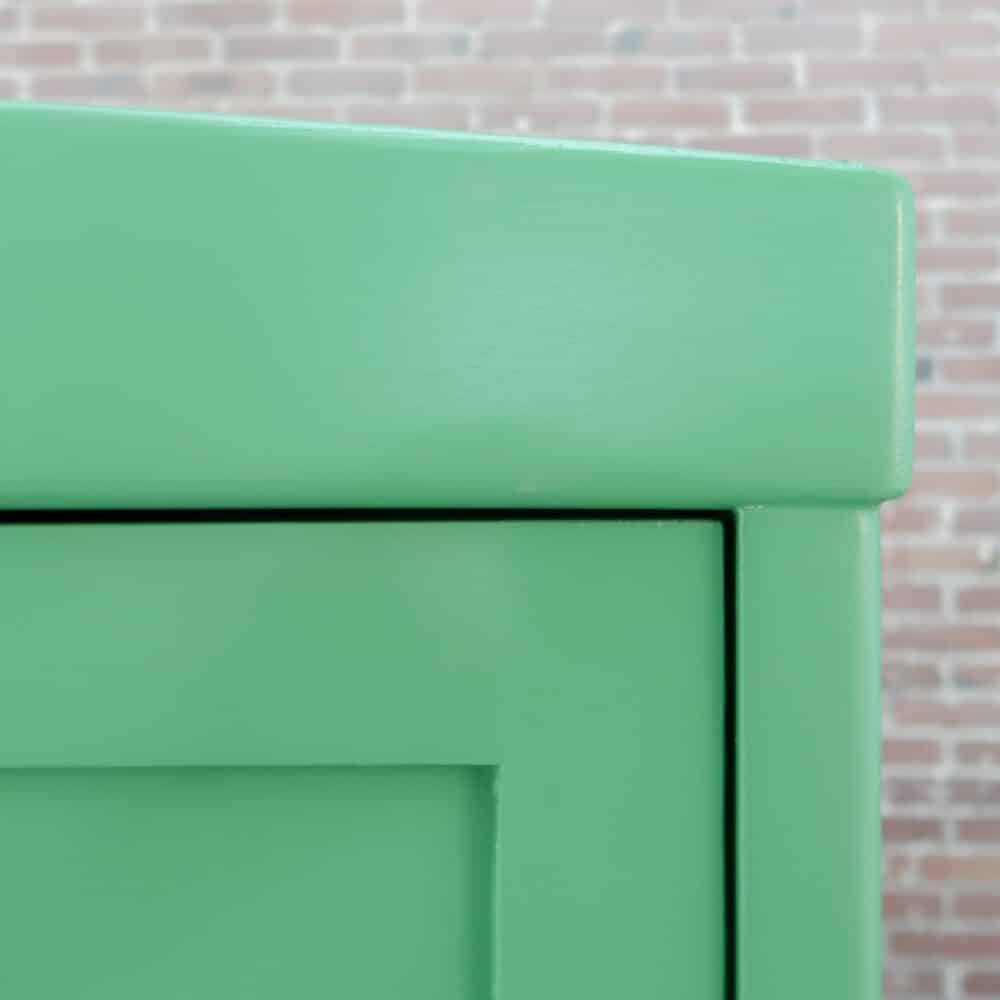 Brocante groene linnenkast - Afbeelding 4