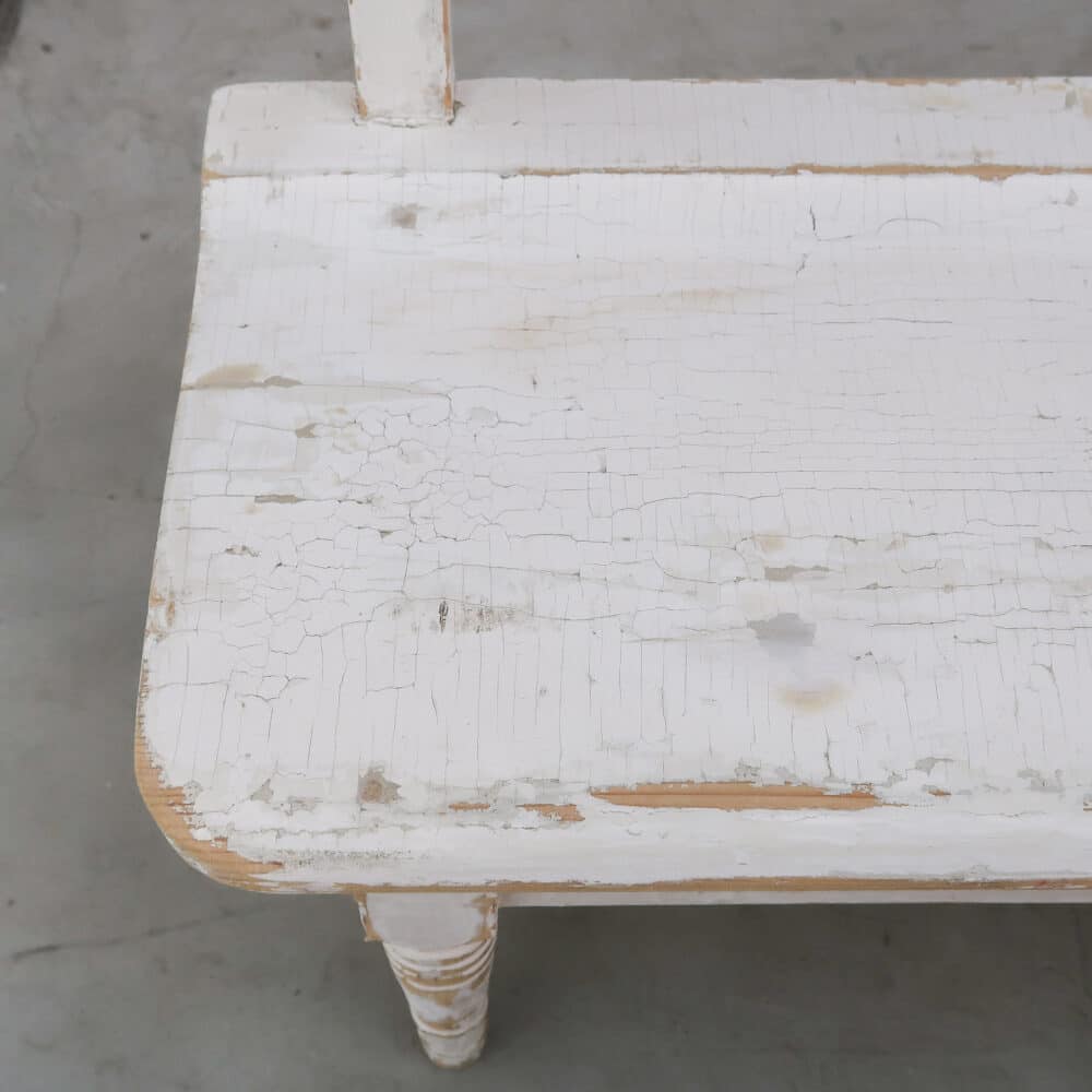 Brocante houten bankje - Afbeelding 4