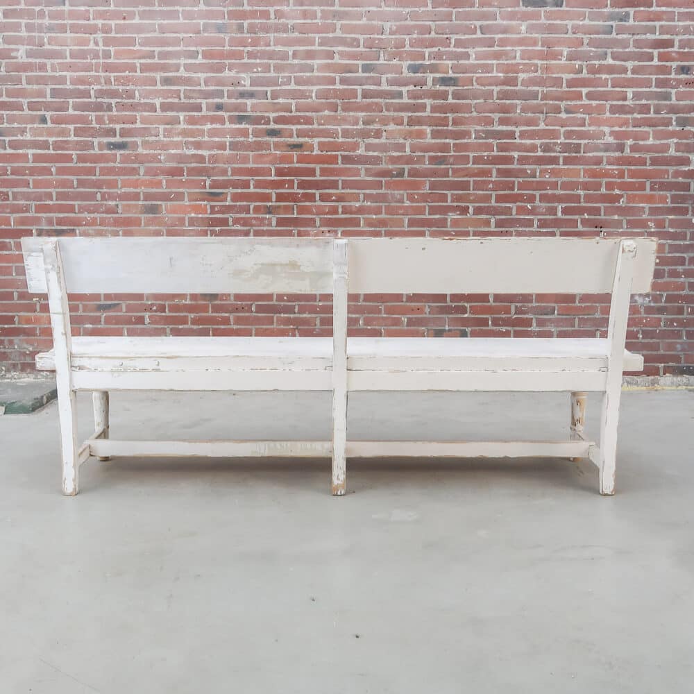 Brocante houten bankje - Afbeelding 8