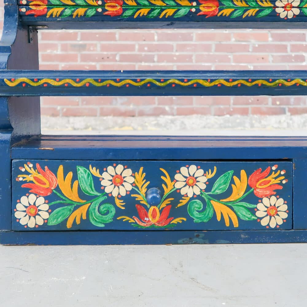 Handbeschilderde houten wandrek - Afbeelding 7