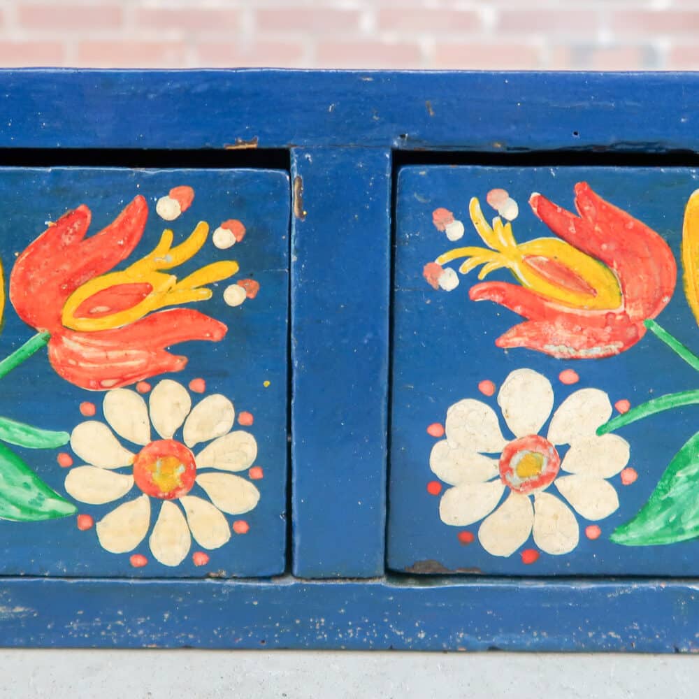 Handbeschilderde houten wandrek - Afbeelding 8