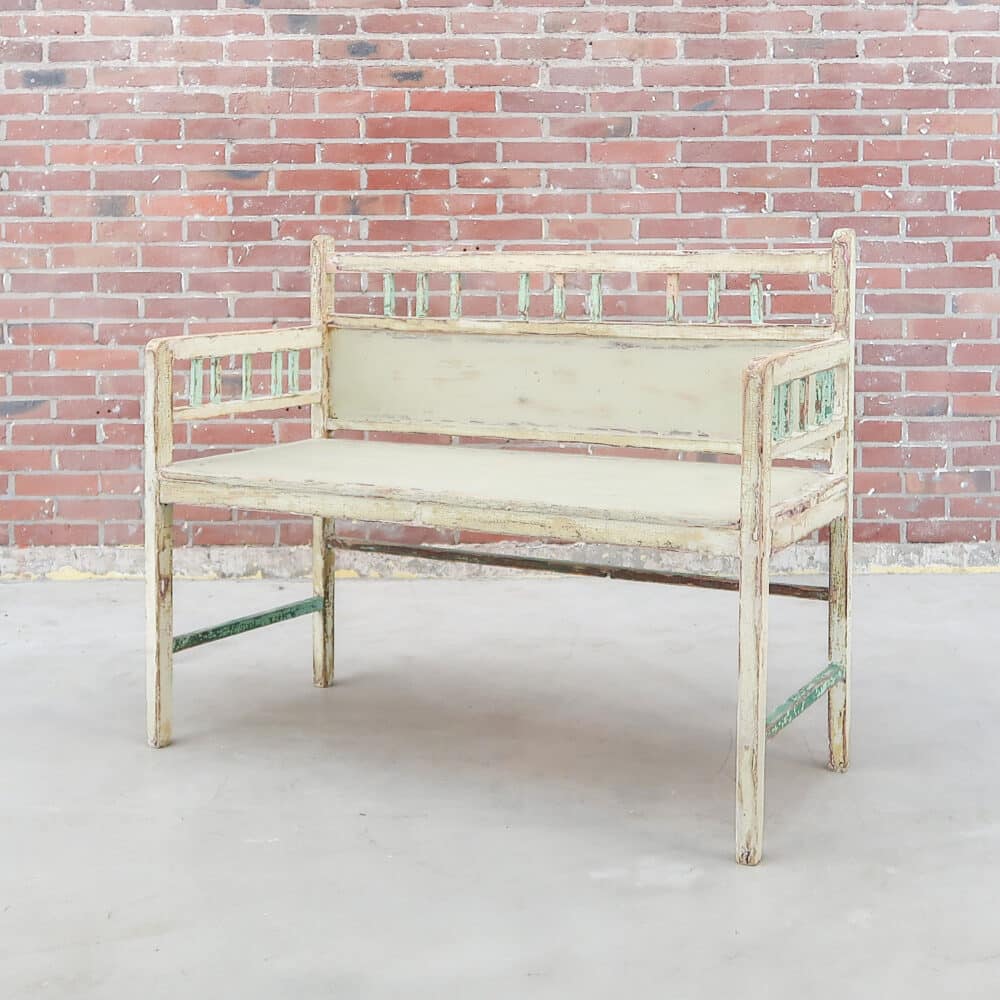 Brocante houten bankje