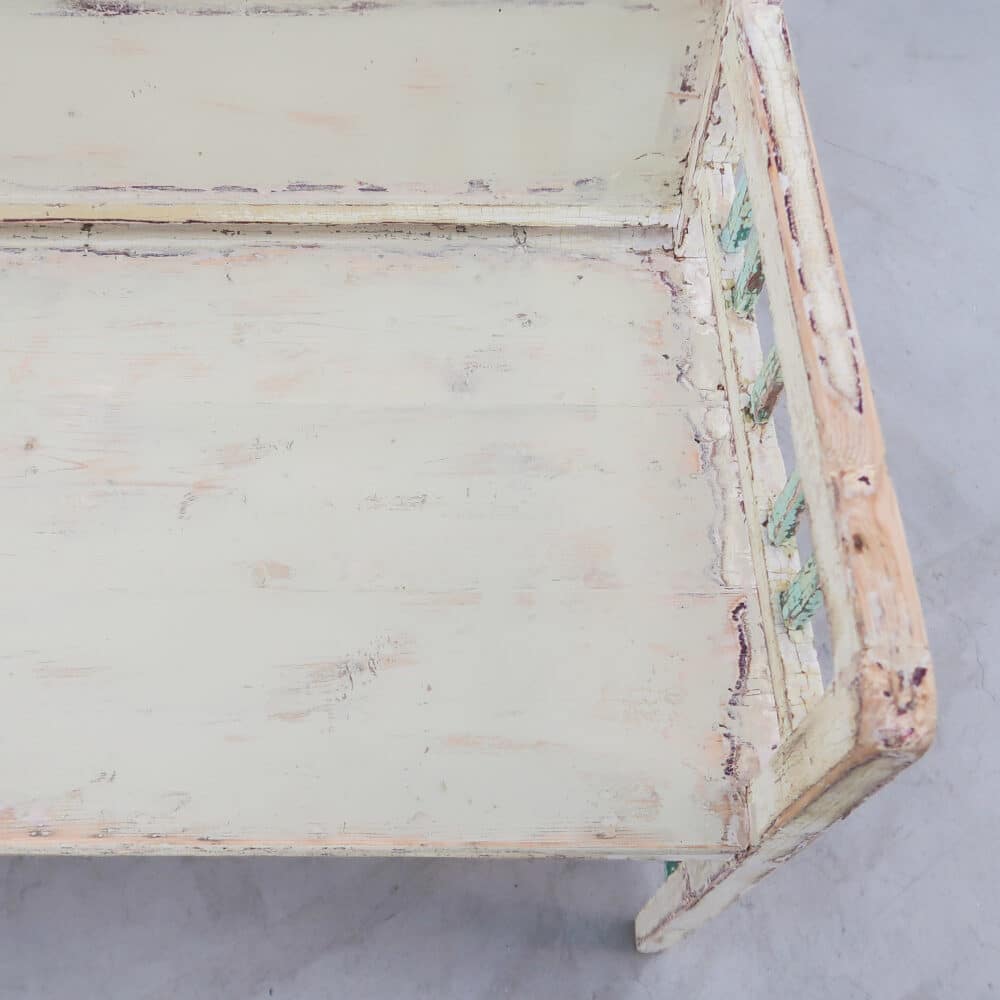 Brocante houten bankje - Afbeelding 5