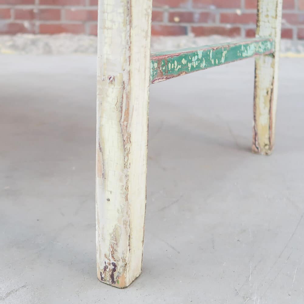 Brocante houten bankje - Afbeelding 7