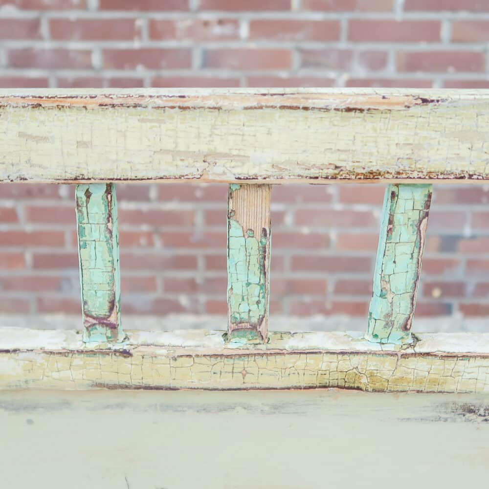 Brocante houten bankje - Afbeelding 8