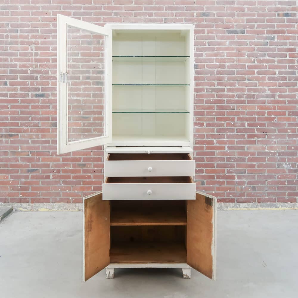 Vintage houten dokterskast – Bild 2