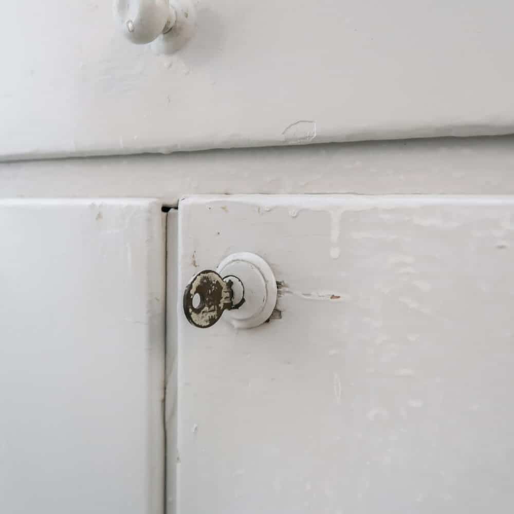 Vintage houten dokterskast – Bild 9