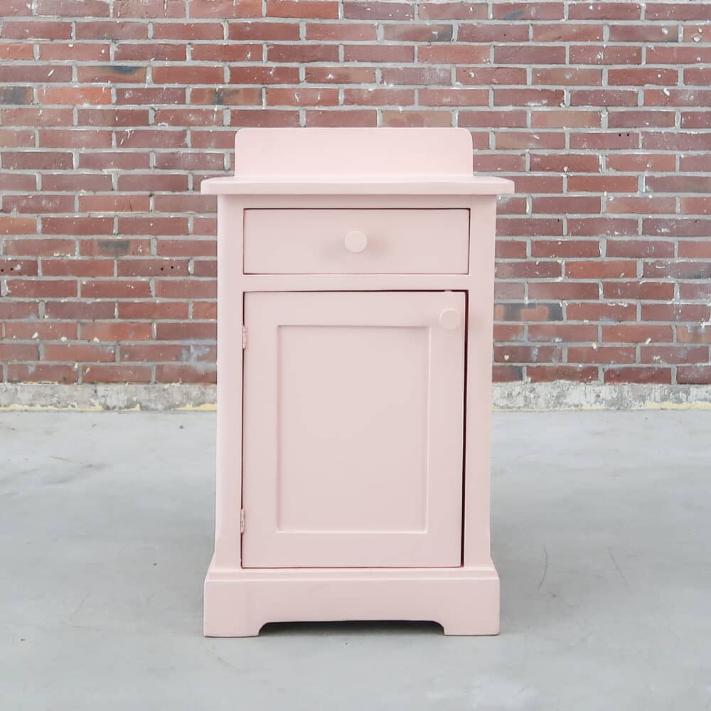 Roze brocante nachtkastje - Afbeelding 2