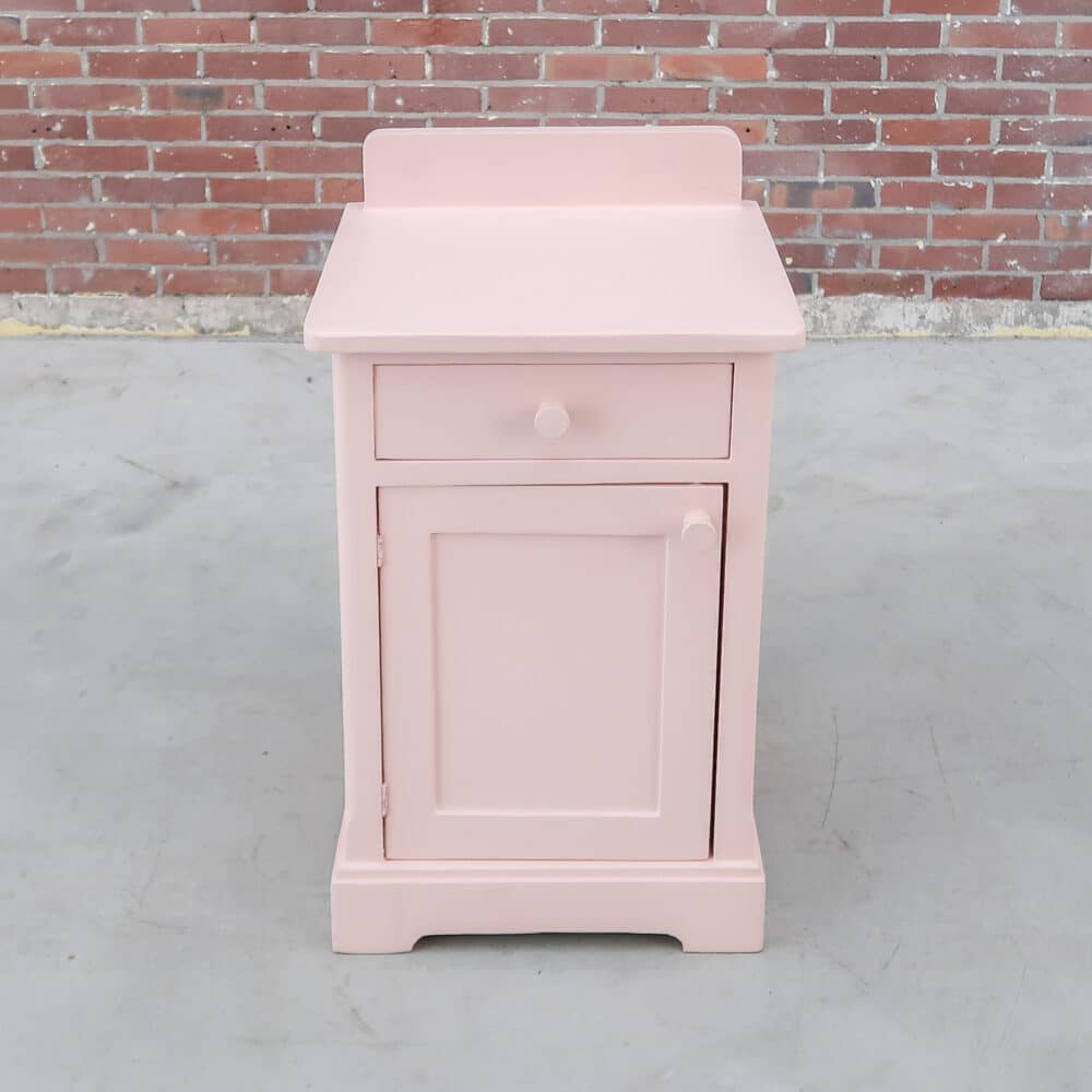 Roze brocante nachtkastje - Afbeelding 3