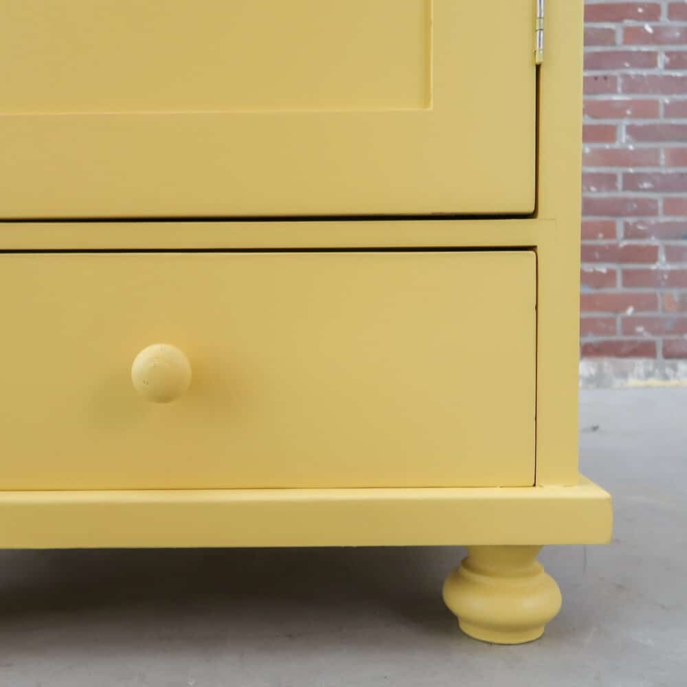 Brocante eendeurs vitrinekast - Afbeelding 6
