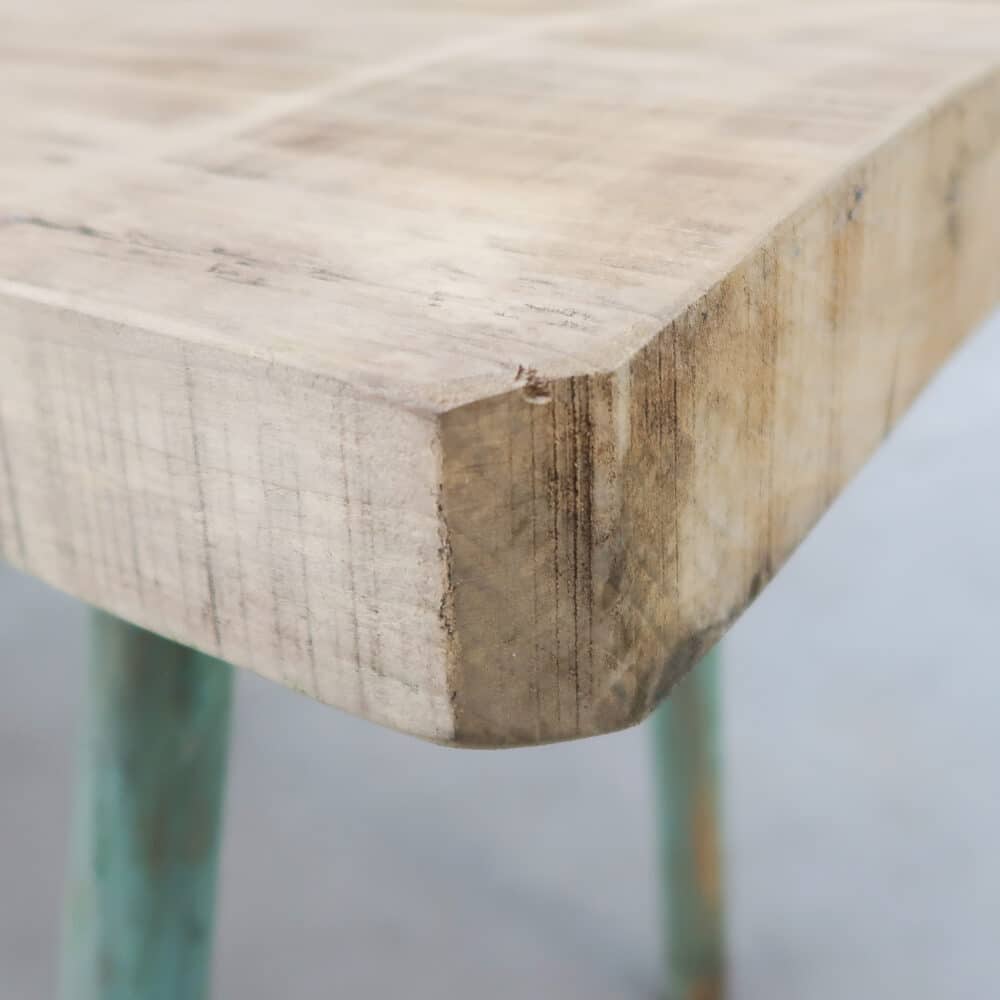 Brocante houten bankje - Afbeelding 3