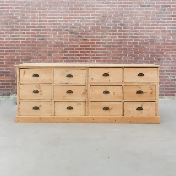Grenen ladekast/toonbank