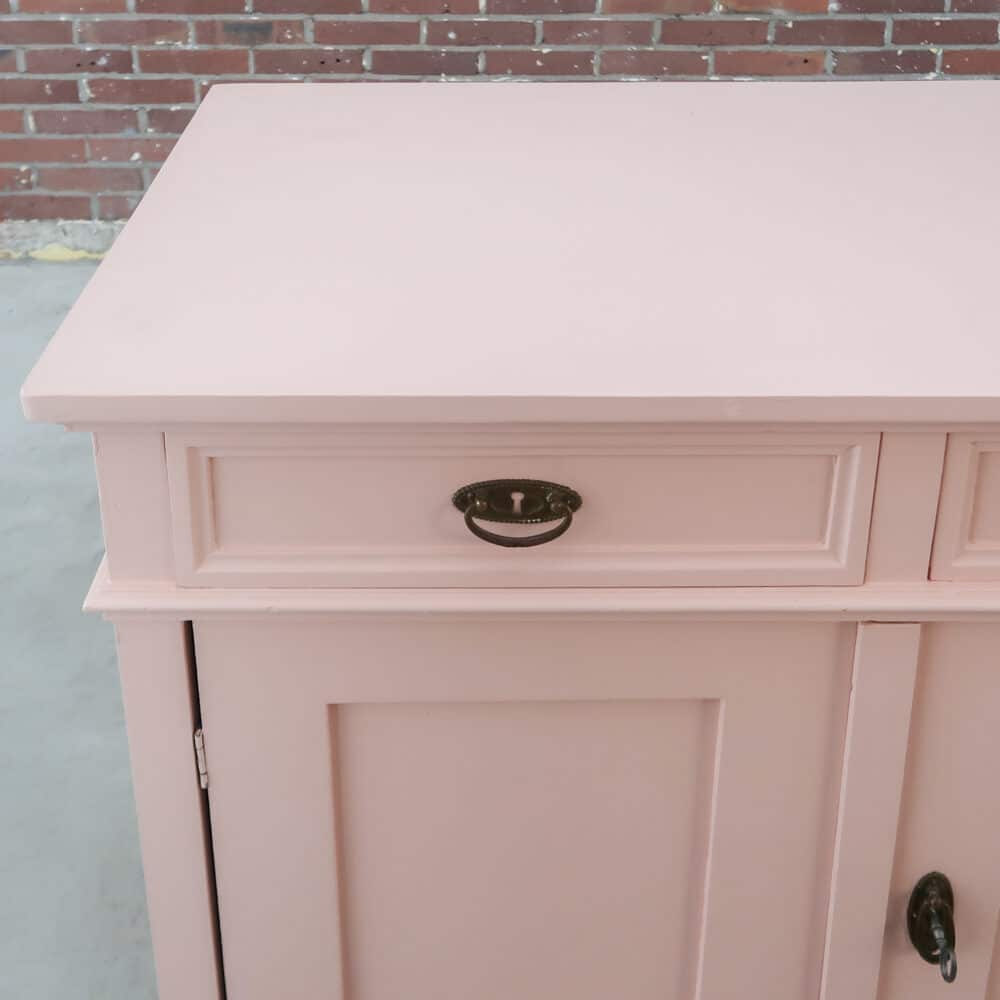 Brocante roze dressoir - Afbeelding 3