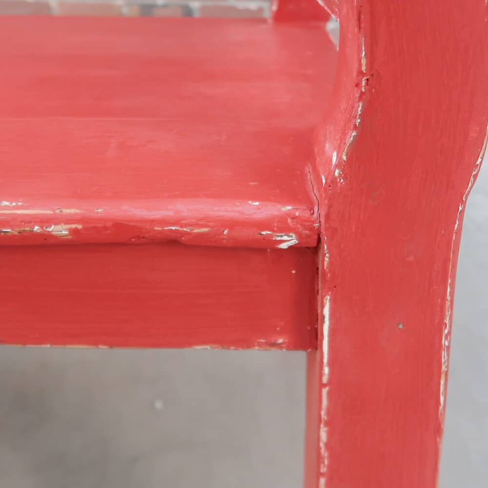 Rode brocante bank - Afbeelding 7