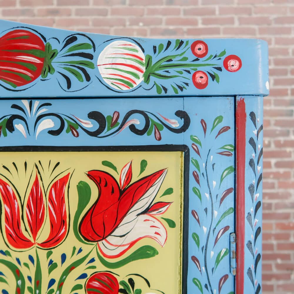 Handbeschilderde Roemeense kledingkast - Afbeelding 4