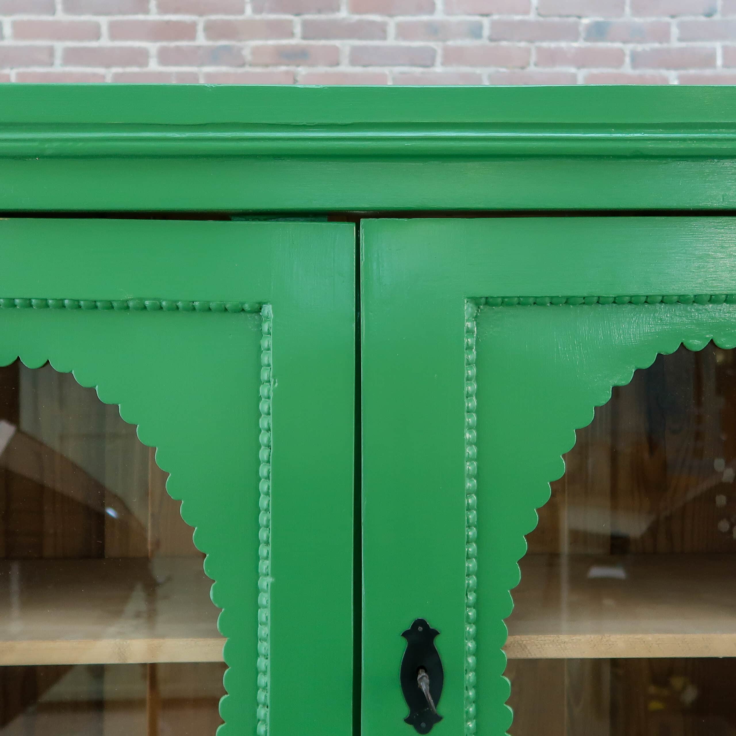 Brocante groene buffetkast - Afbeelding 3