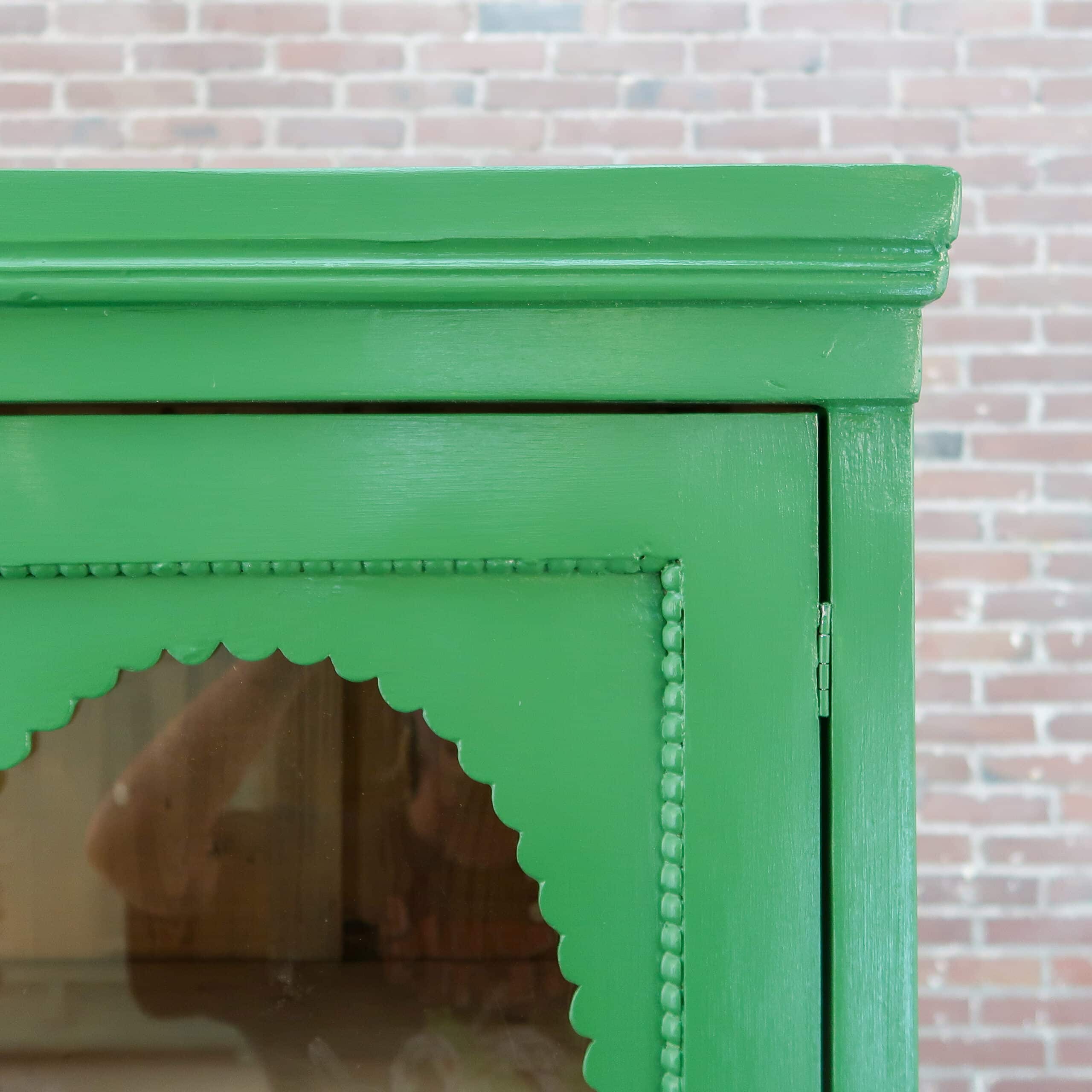 Brocante groene buffetkast - Afbeelding 4