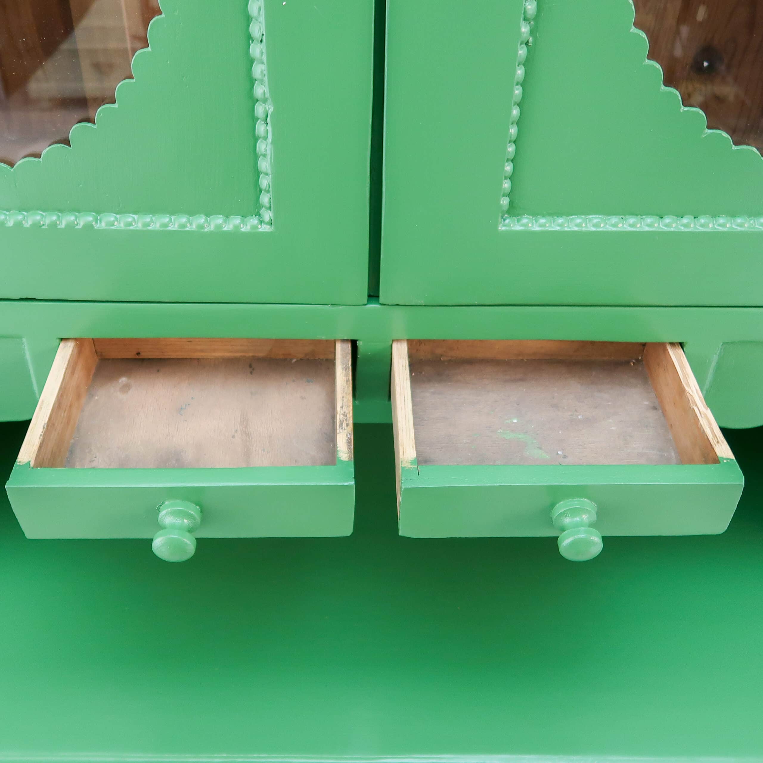 Brocante groene buffetkast - Afbeelding 5