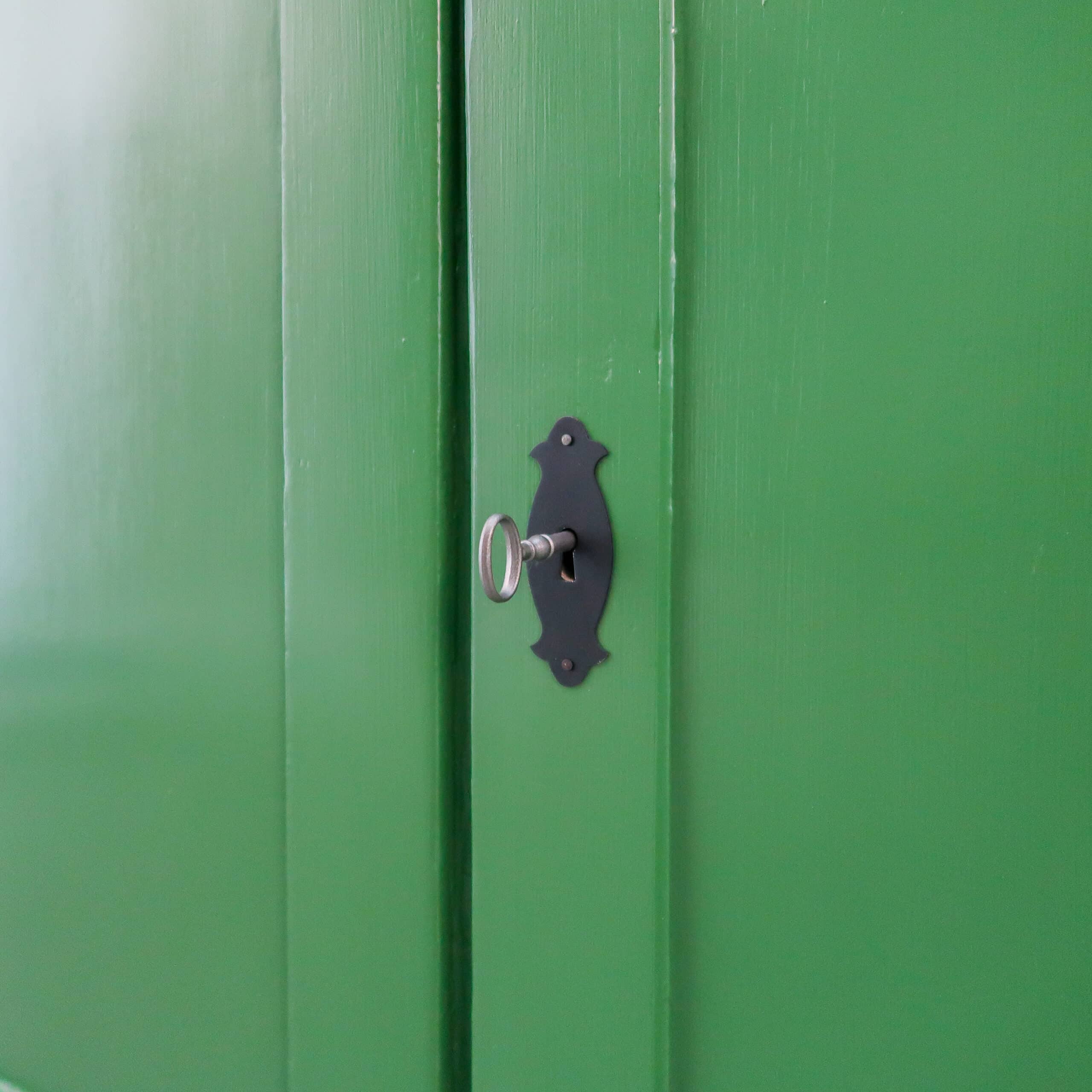 Brocante groene buffetkast - Afbeelding 7