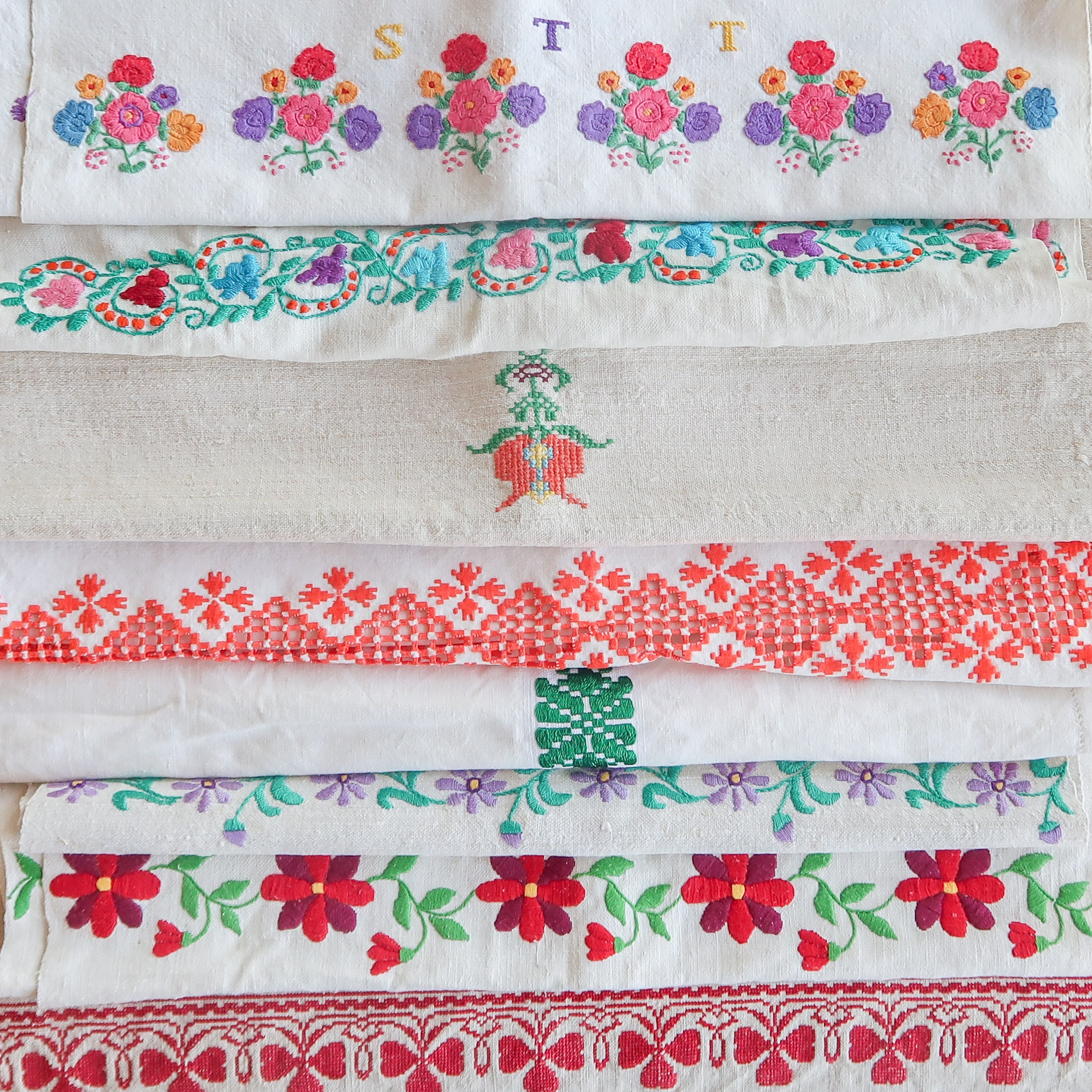 Diverse Hongaarse keukendoeken - handgemaakt - Afbeelding 5