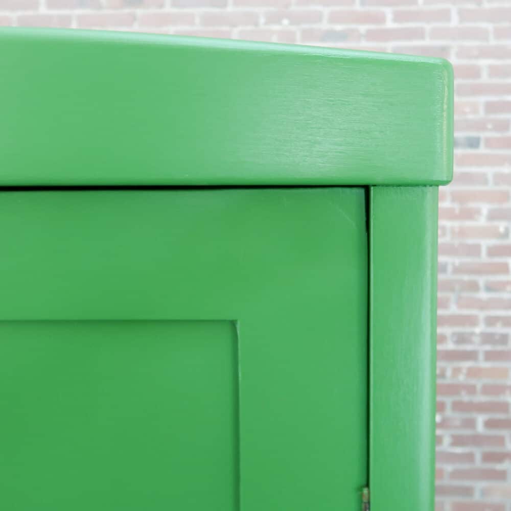 Brocante groene linnenkast - Afbeelding 4