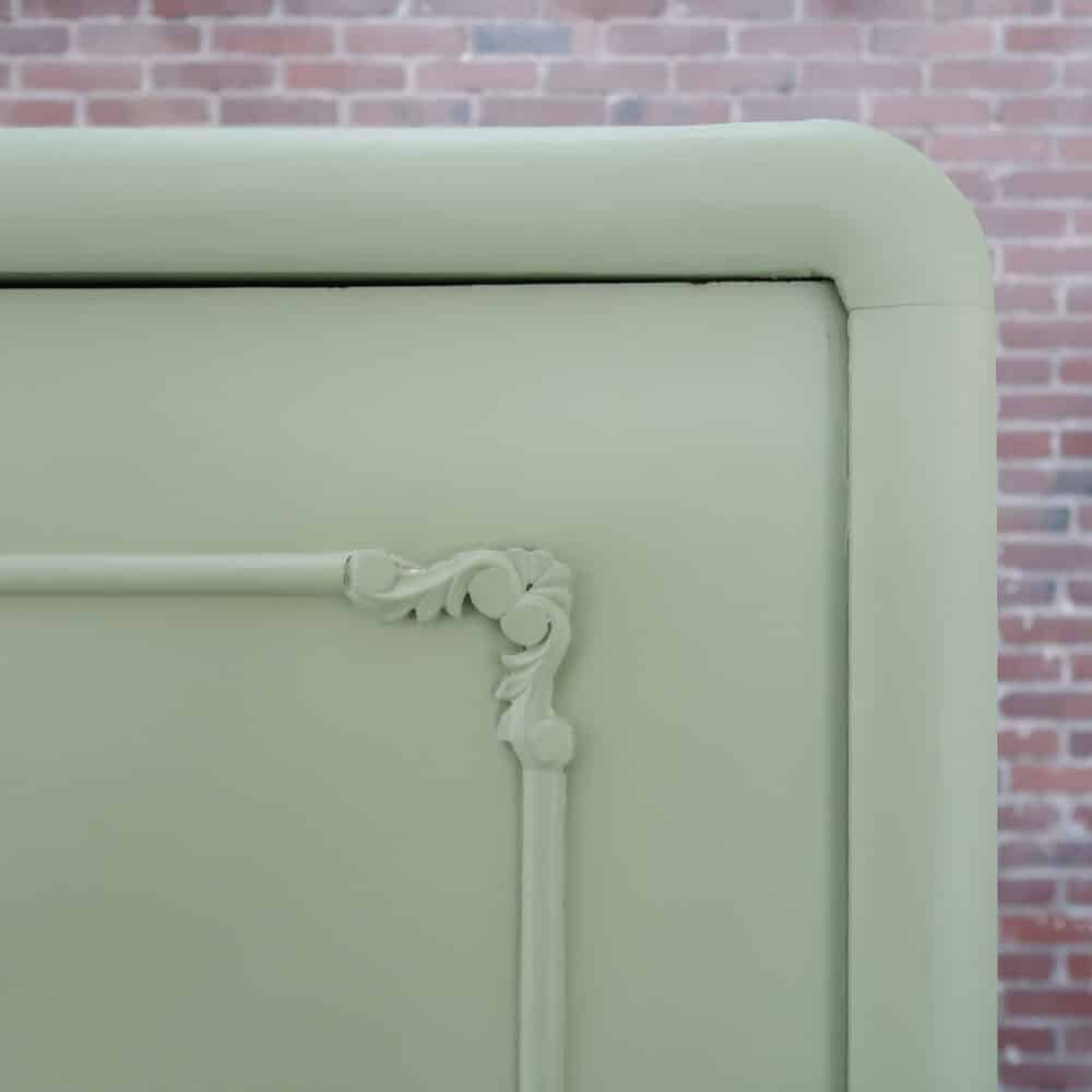 Brocante groene linnenkast - Afbeelding 4