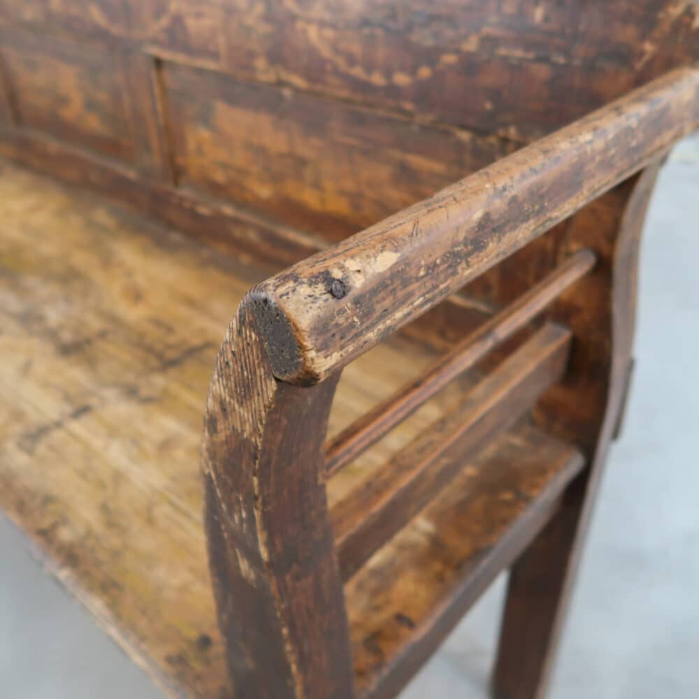 Brocante houten bank – Bild 4