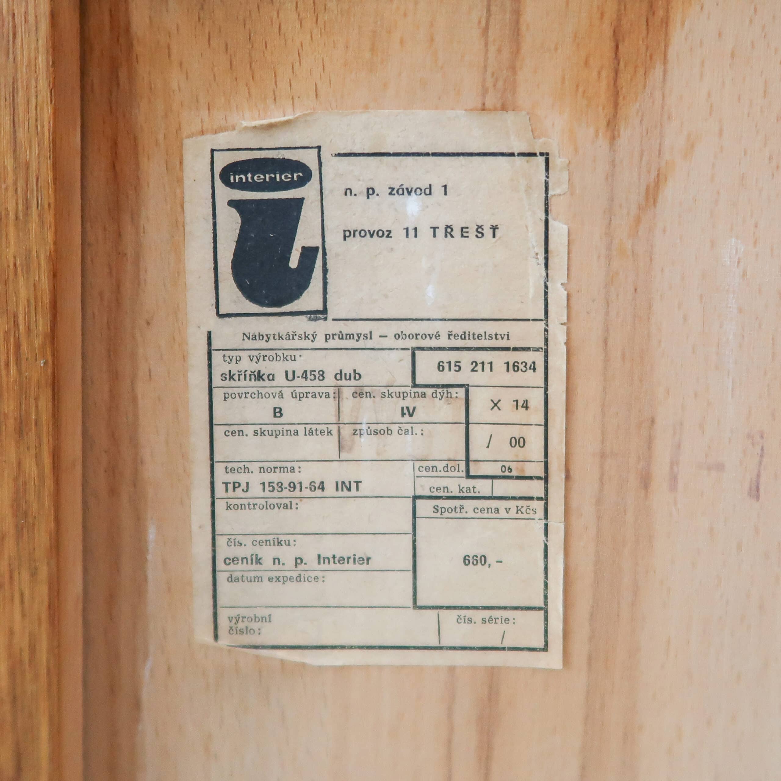 Mid-century dressoir van Jiří Jiroutek - Afbeelding 9