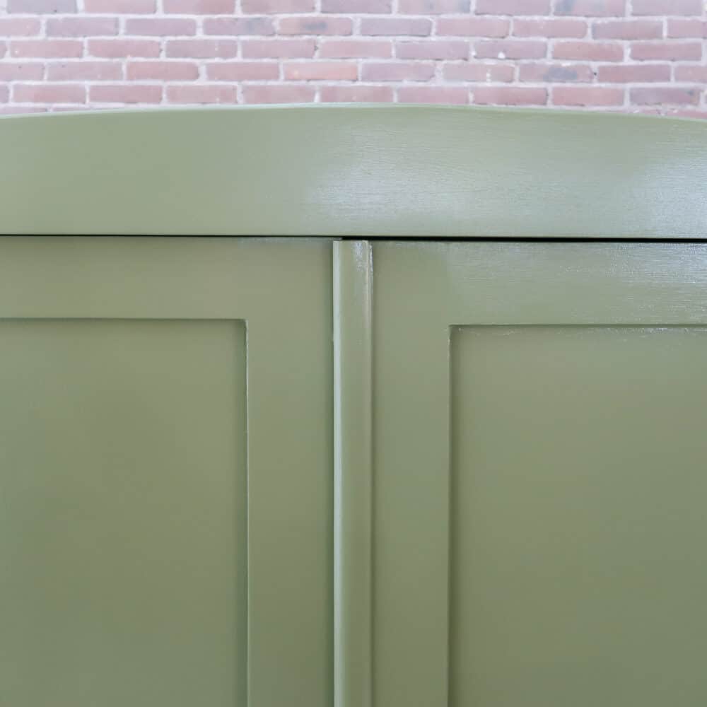 Brocante groene linnenkast - Afbeelding 5