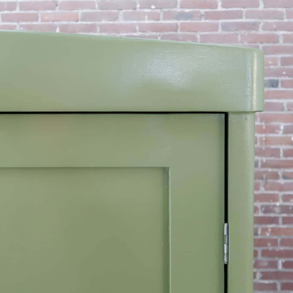 Brocante groene linnenkast - Afbeelding 4