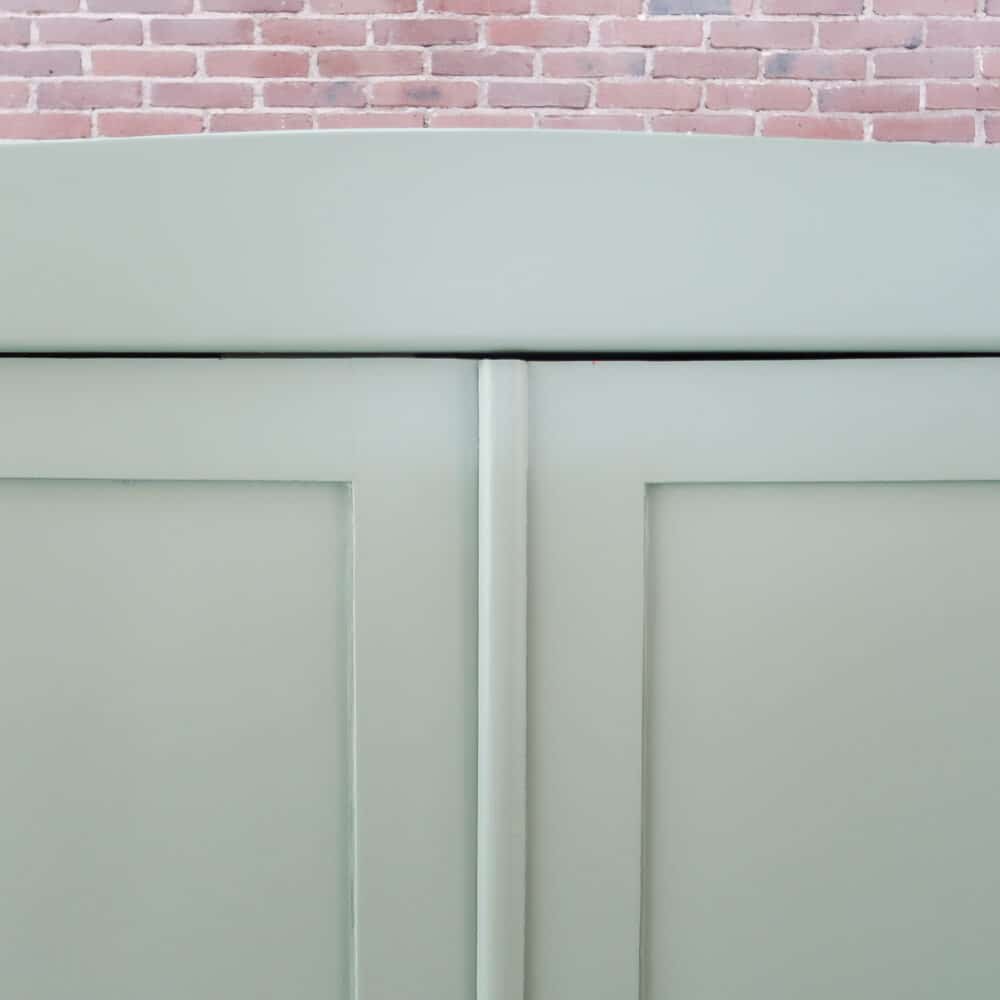 Brocante groene linnenkast - Afbeelding 3