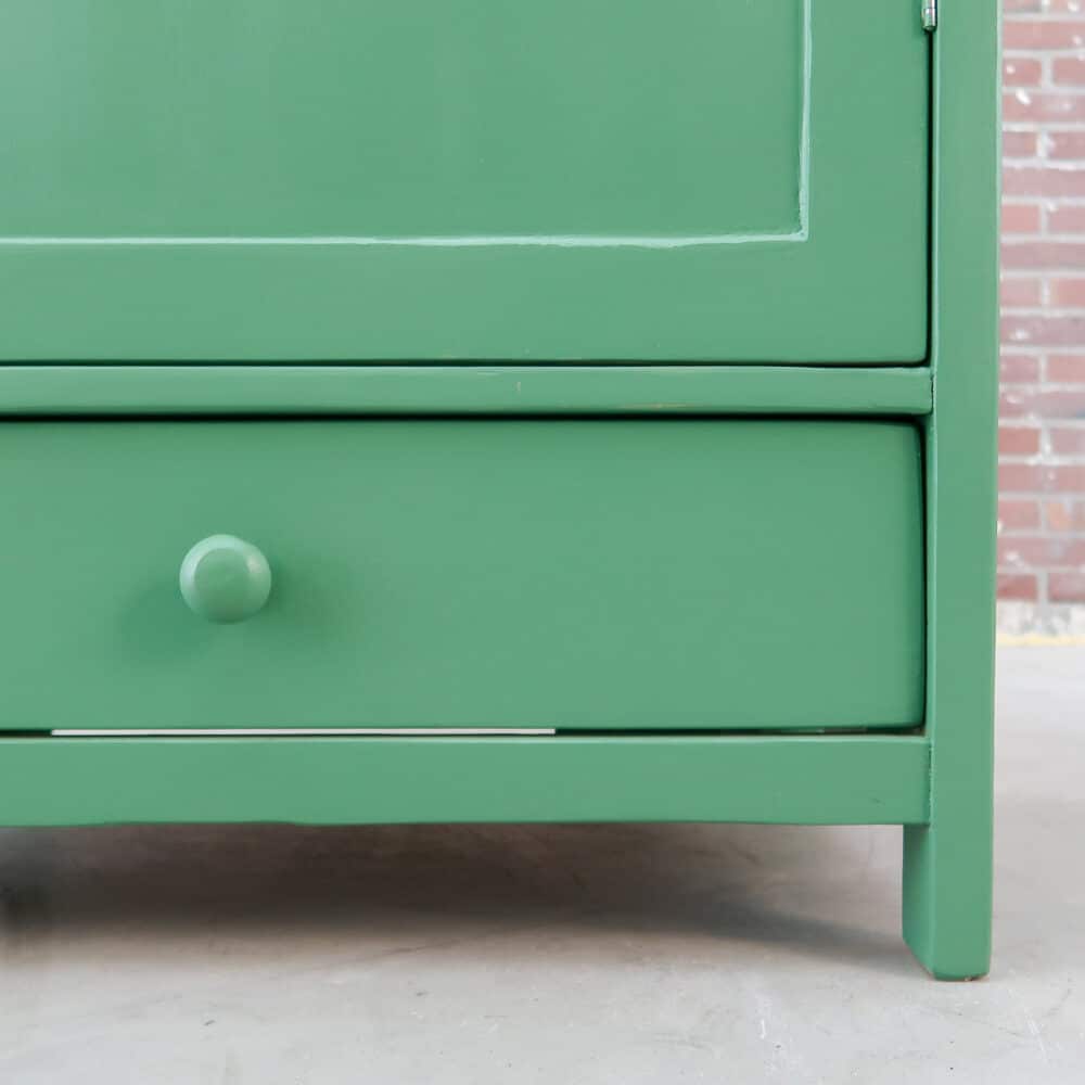 Groene eendeurs linnenkast - Afbeelding 5