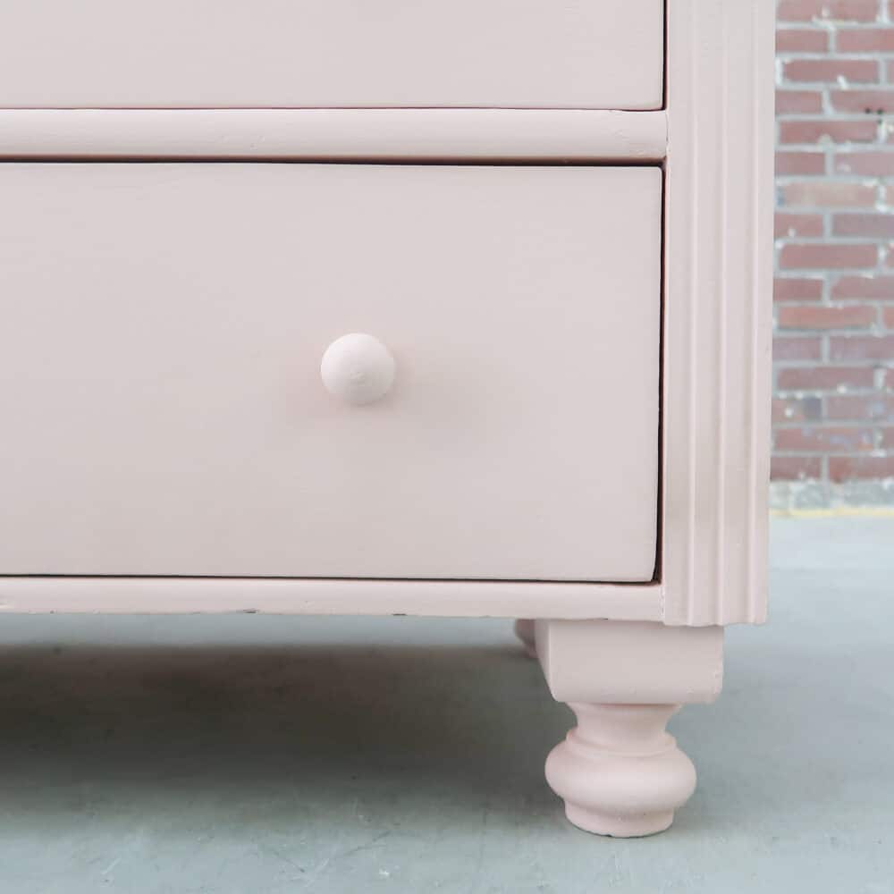 Brocante roze dressoir - Afbeelding 4