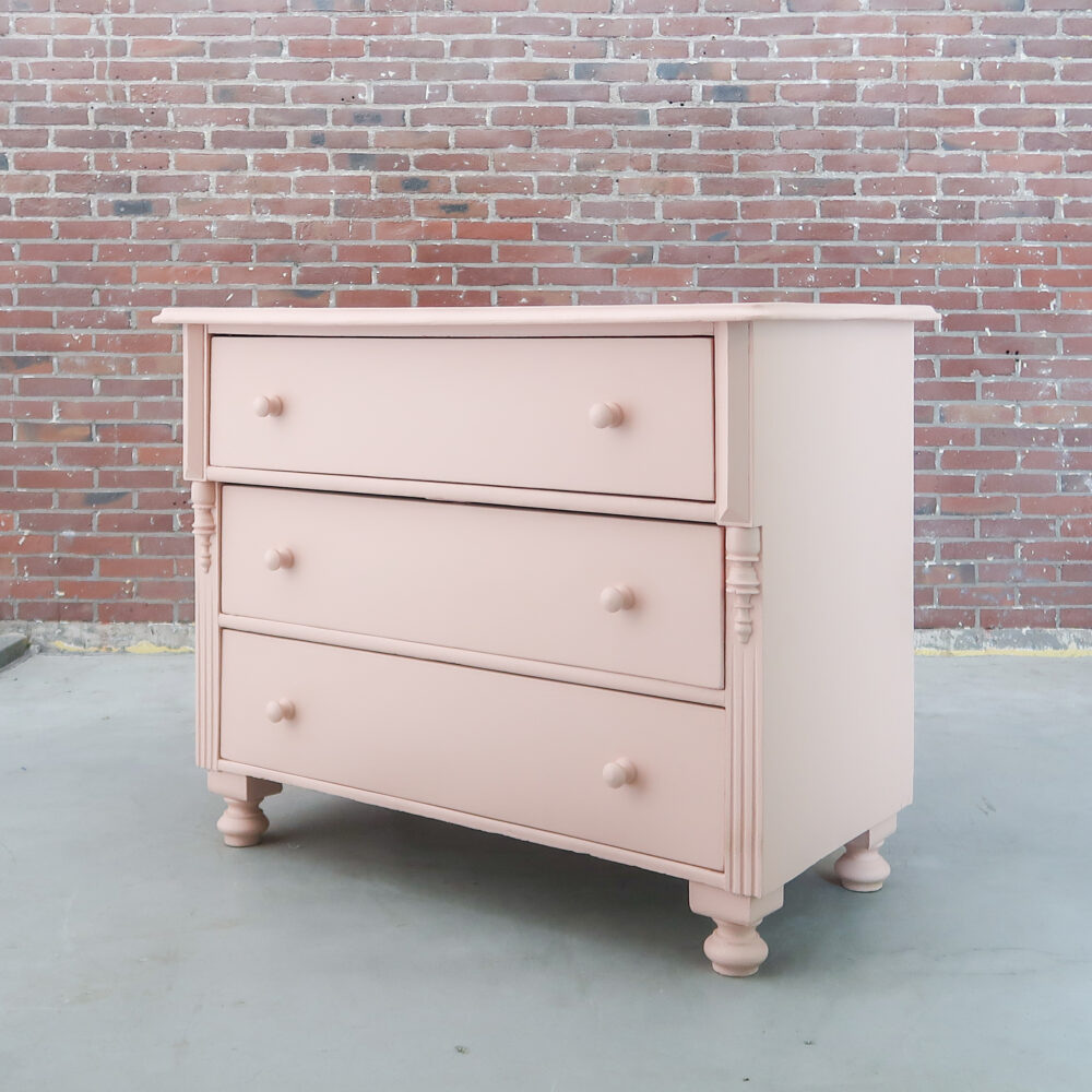 Brocante roze dressoir - Afbeelding 5