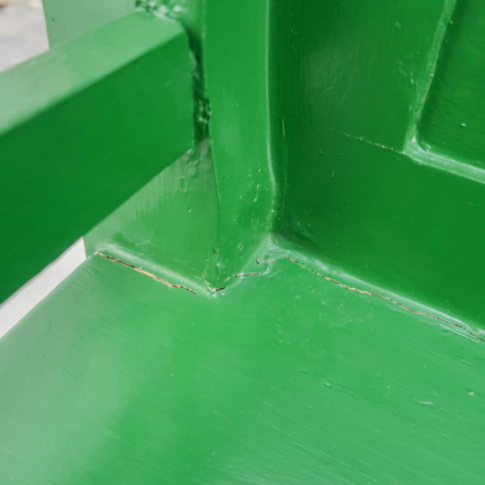 Brocante groene bank - Afbeelding 4
