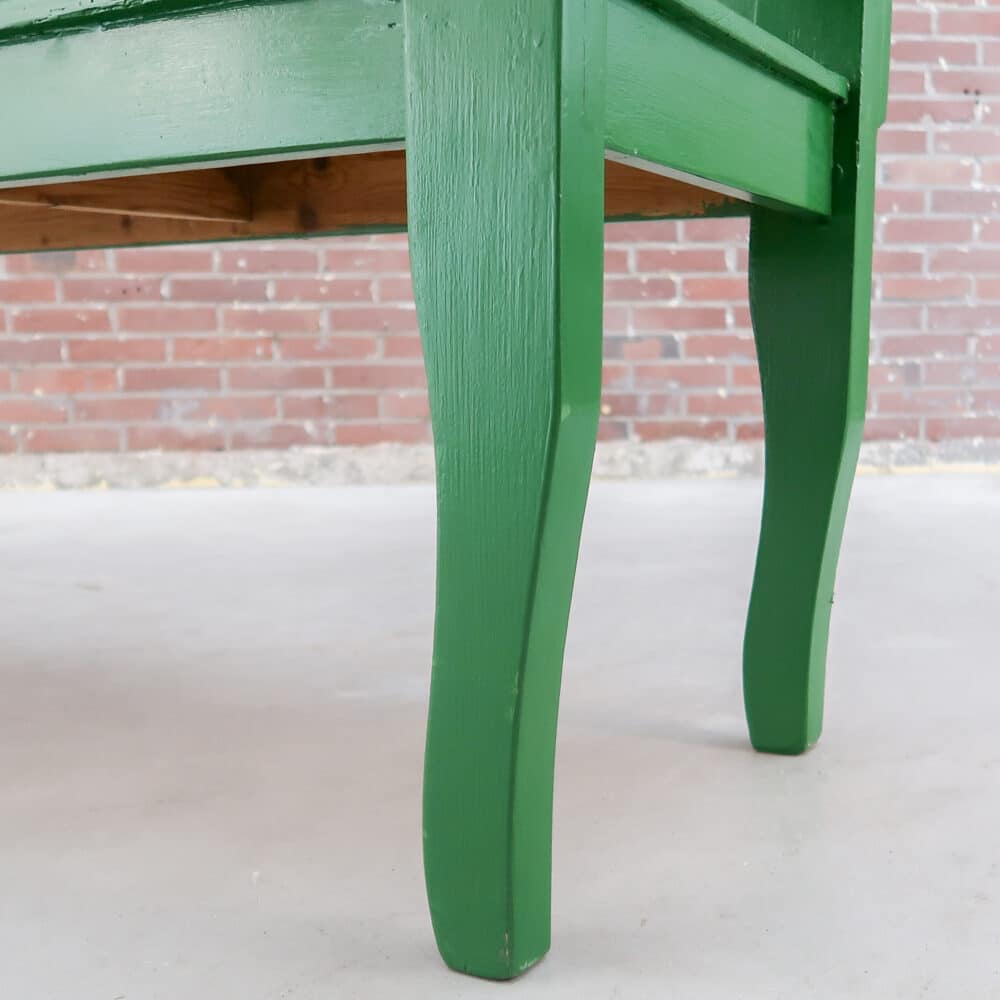 Brocante groene bank - Afbeelding 6