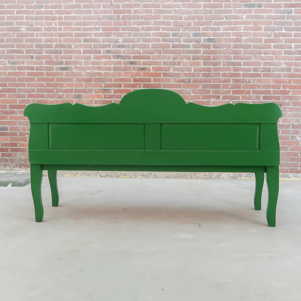 Brocante groene bank - Afbeelding 7
