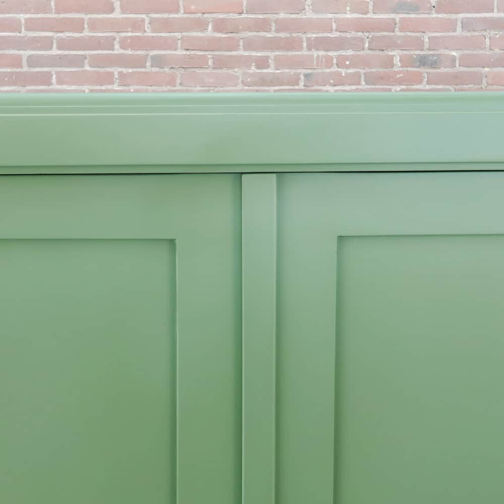 Brocante groene linnenkast – Bild 3