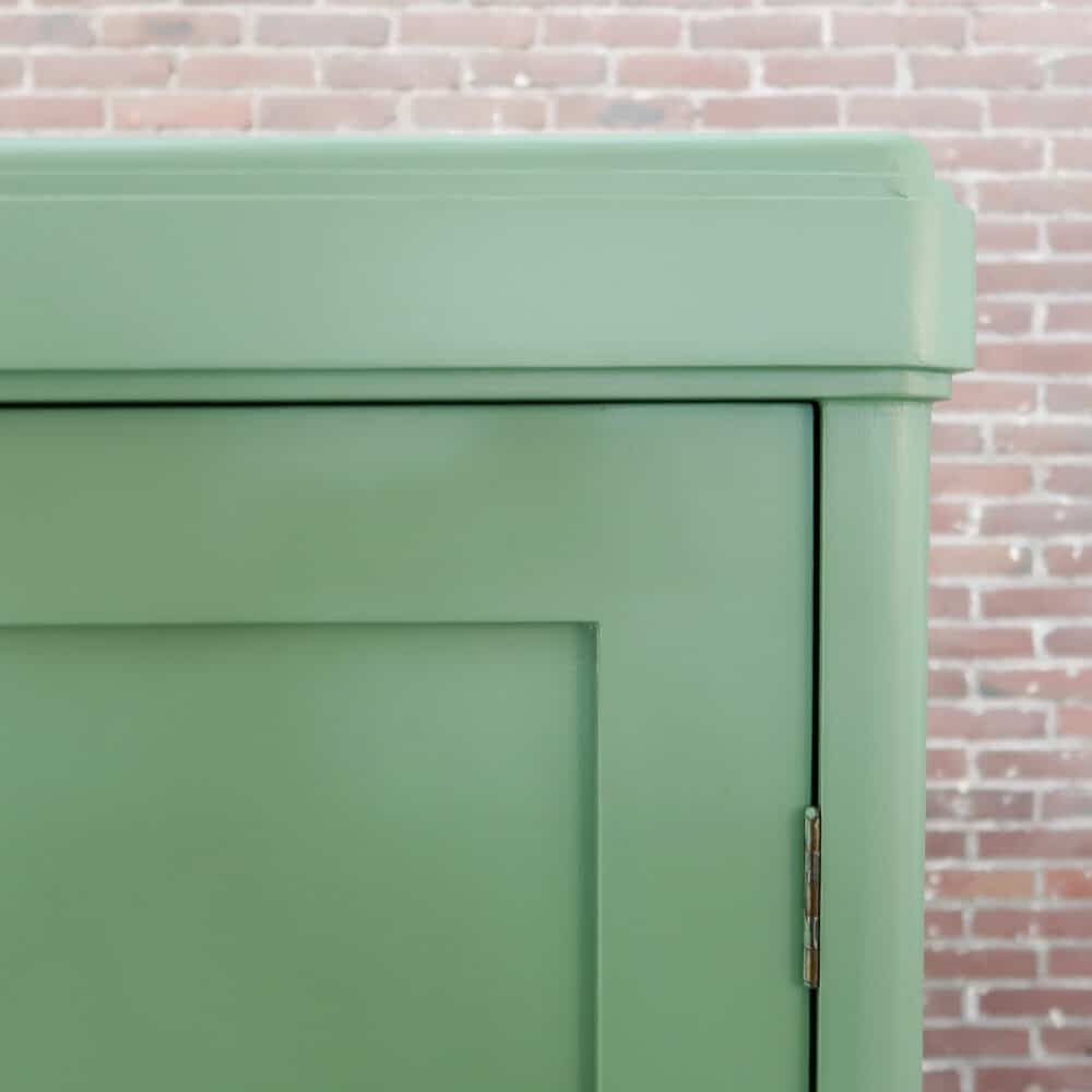 Brocante groene linnenkast – Bild 4