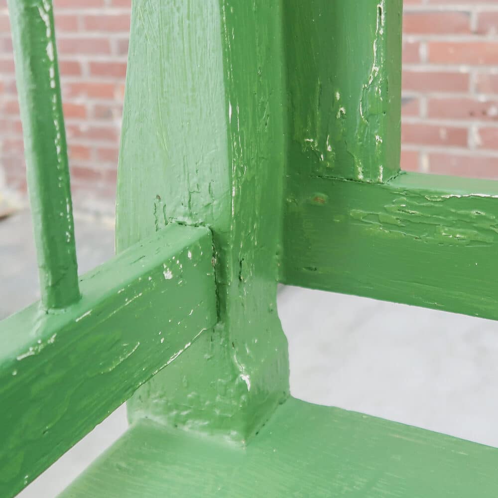 Brocante groene bank - Afbeelding 6