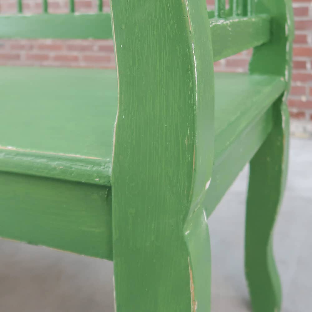 Brocante groene bank - Afbeelding 7