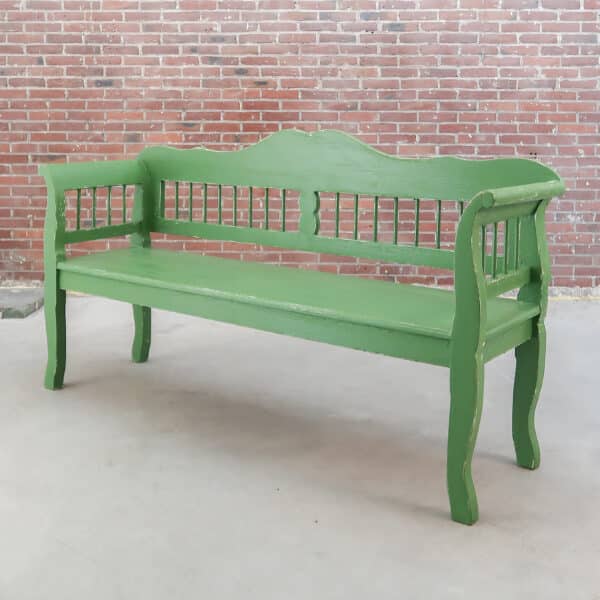 Brocante groene bank
