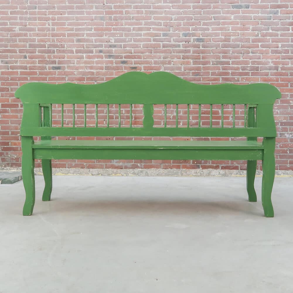 Brocante groene bank - Afbeelding 10